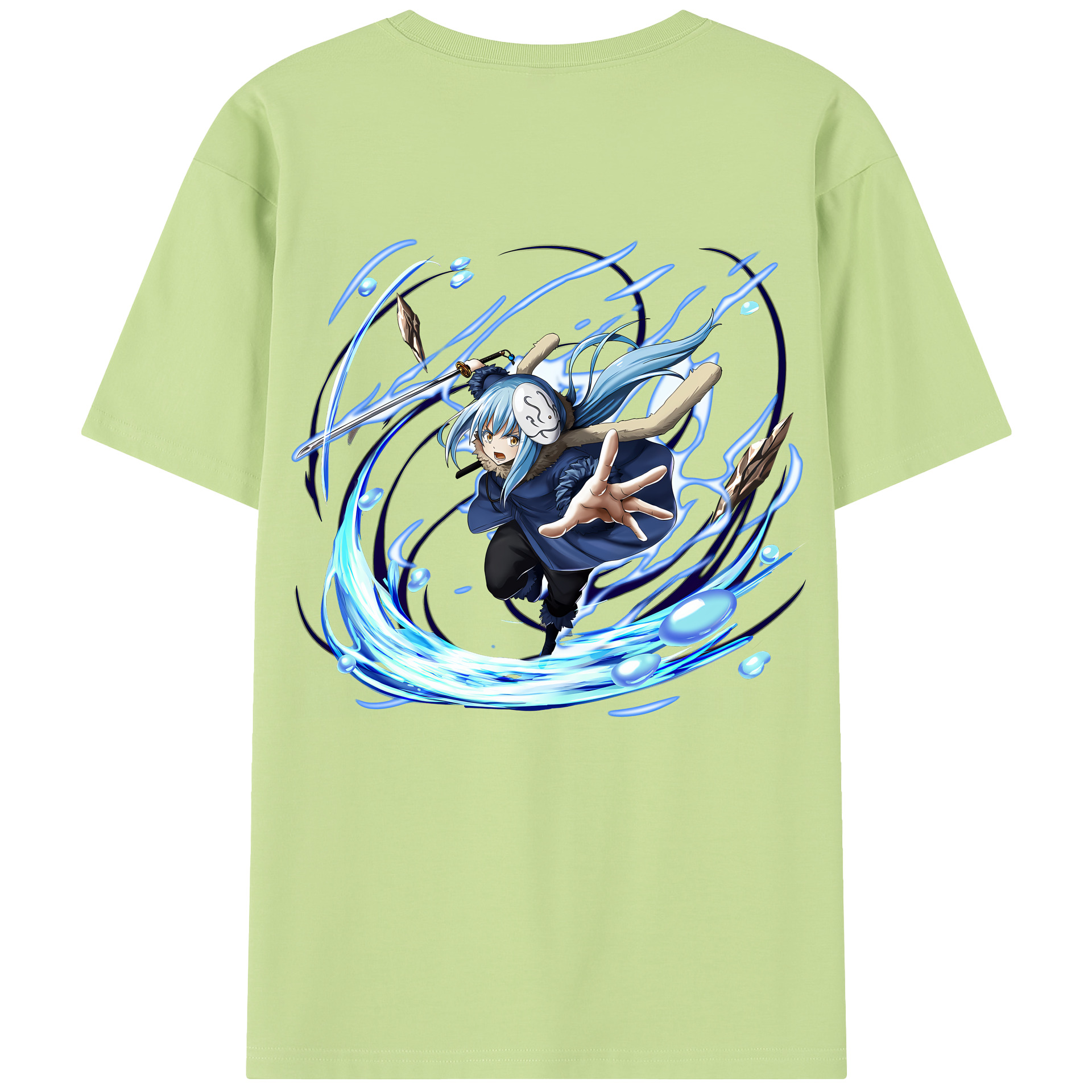 （画像用） 転スラ Regarding Reincarnated to Slime 綿100％半袖Tシャツ（背面プリント）